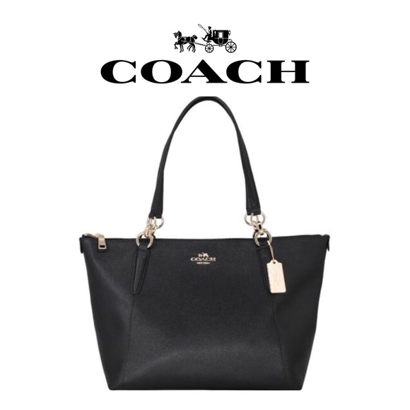Coach Handbags - ❤️NWT Coach Ava Black/Gold Leather Purse